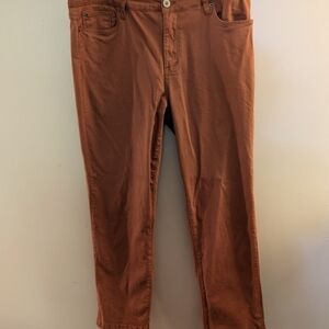 STS Blue Bella Five Pocket Straight Leg Pant, size 16, burnt orange